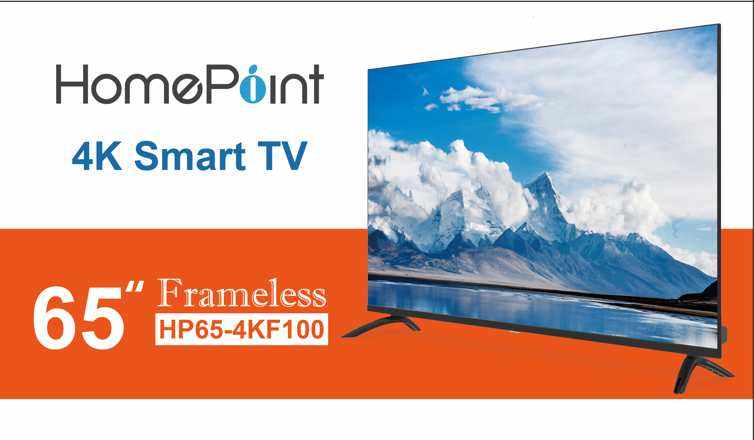 1 televisor homepoint de 65" led smart tv hd